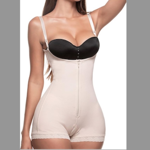 Sonryse Fajas Post Surgery Shapewear Bodysuit Beige Medium - Picture 1 of 4